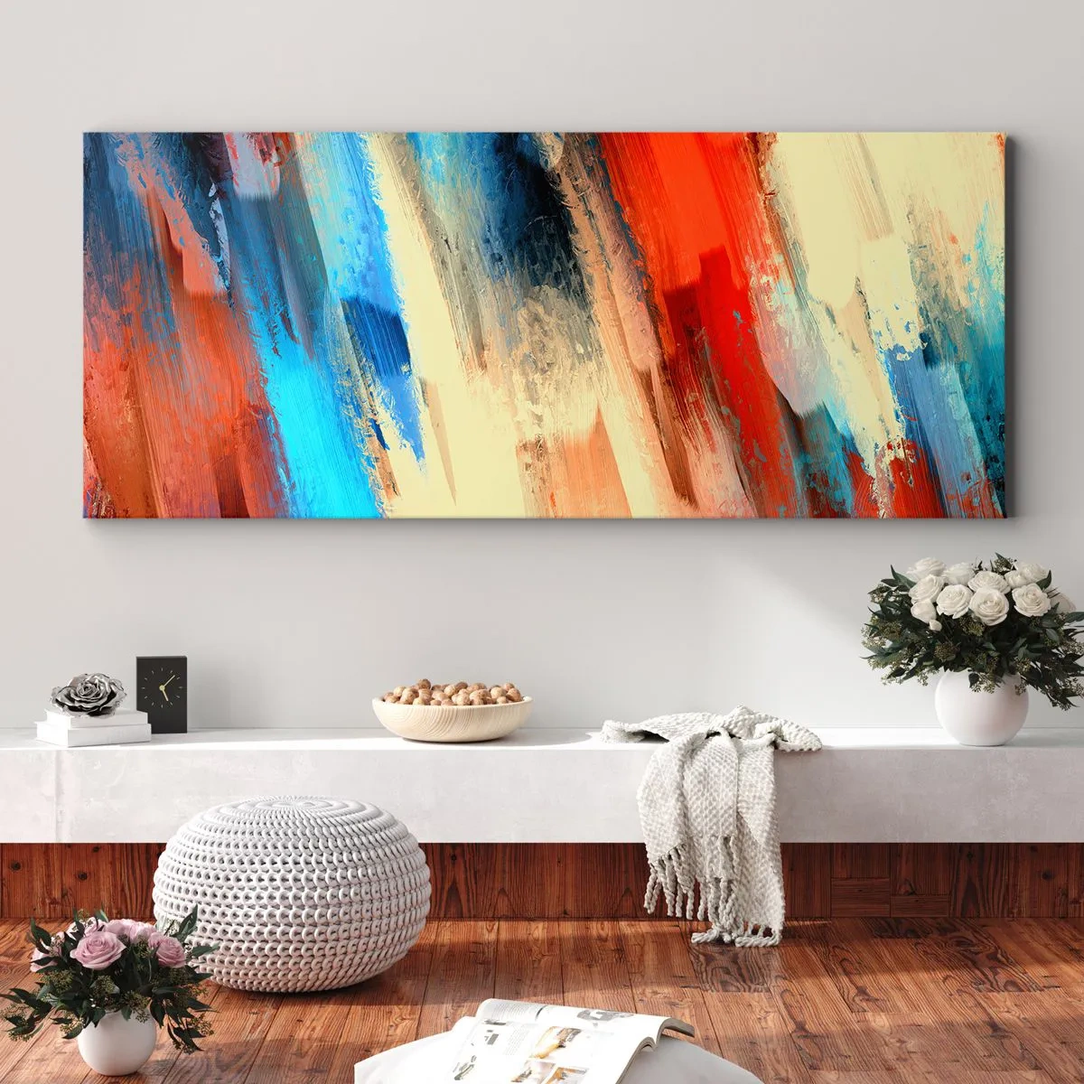 Vászonkép - Színek kaszkádja - 160x50 cm
