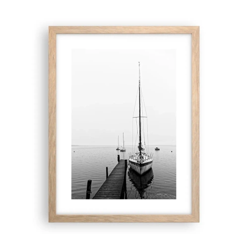 Poszter világos tölgy keretben - Indulásra készen - 30x40 cm