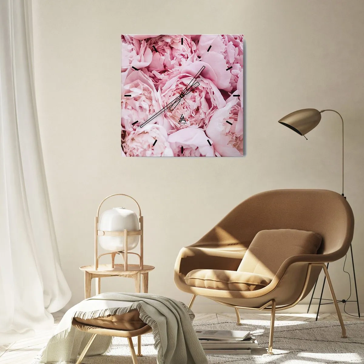 Falióra, Óra - Átölelve és illatos - 40x40 cm