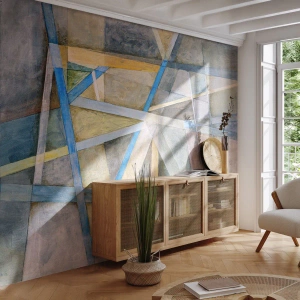 Fotótapéta Premium Sand - Egyenesen vagy átlósan? - Absztrakció, Darab, Modern minta - 200x140 cm