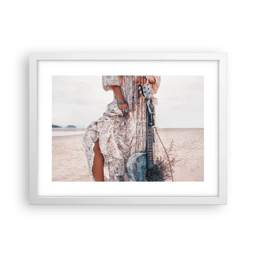 Poszter fekete keretben - Hippik az úton - 40x30 cm