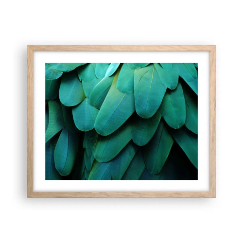 Poszter világos tölgy keretben - A papagájtermészet precizitása - 50x40 cm