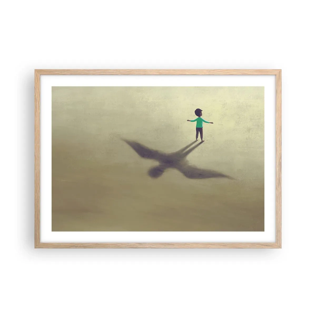 Poszter világos tölgy keretben - A jövő hőse - 70x50 cm