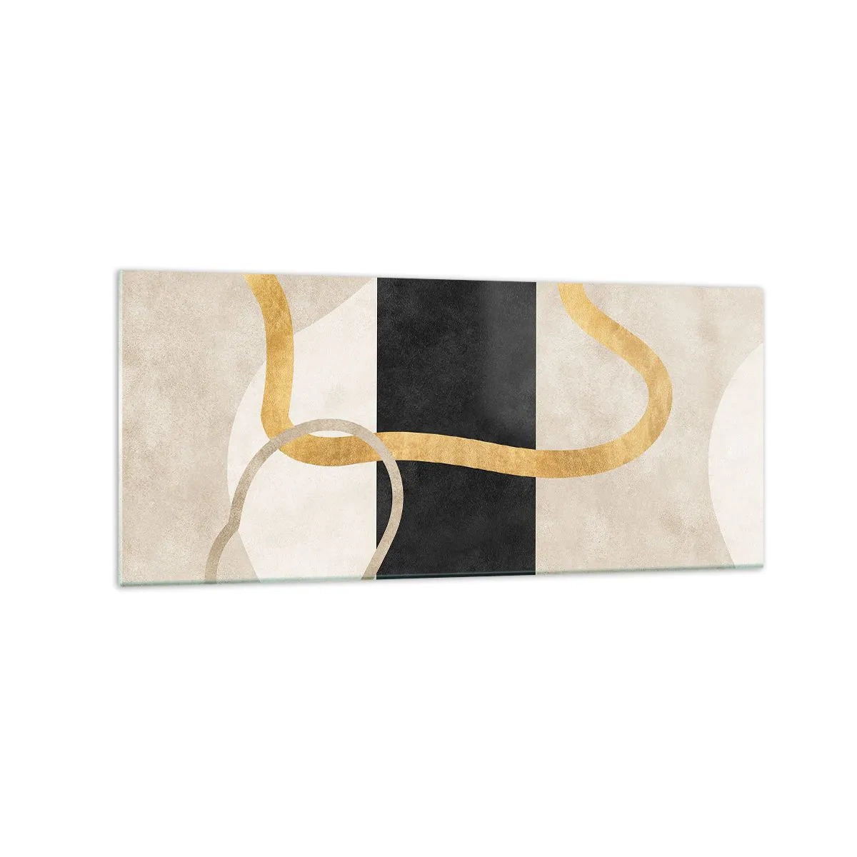 Üveg kép - Hurkolt formák - 120x50 cm