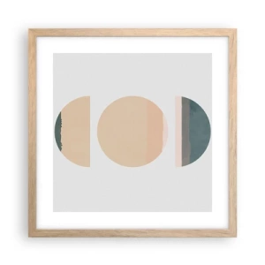 Poszter világos tölgy keretben - Kerékről kerékre - 40x40 cm