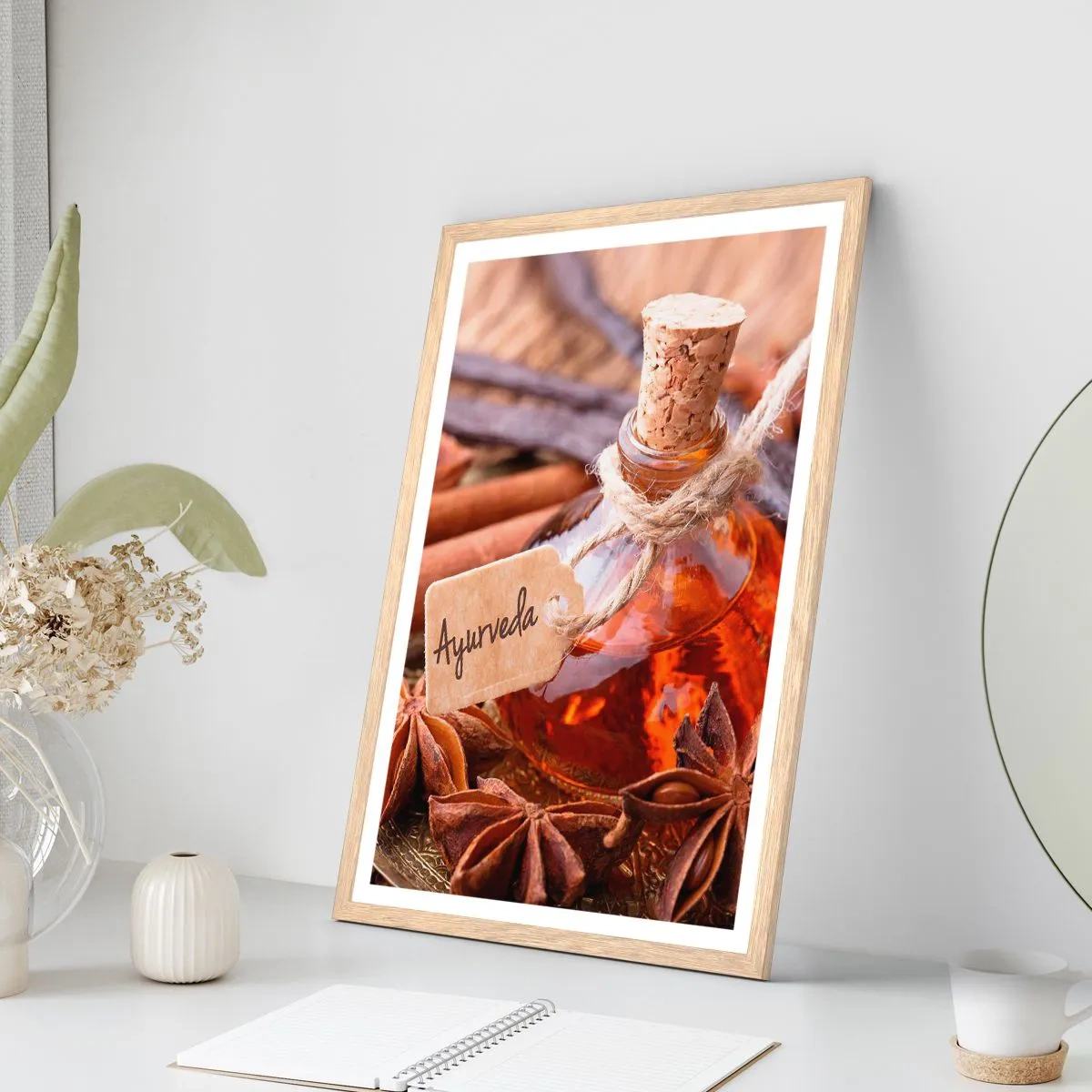 Poszter világos tölgy keretben - A test és a lélek egysége felé - 61x91 cm