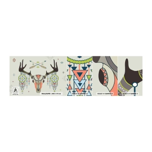 Fotótapéta Minta Standard Eco - Indiai vadász trófeája - Absztrakció, Szarvas, Boho - 100x30 cm