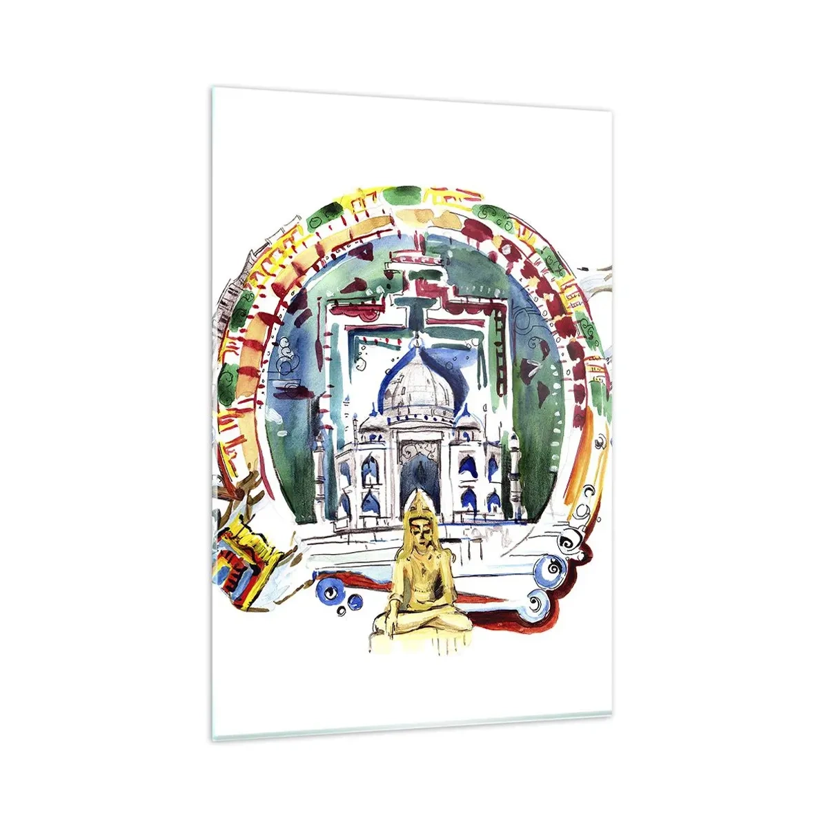 Üveg kép - Hindu világegyensúly - 80x120 cm