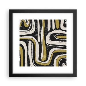 Poszter fehér keretben - Kompozíció: traktusok és sikátorok - 30x30 cm