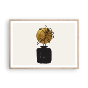 Poszter világos tölgy keretben - Szépség az egyensúlyban - 100x70 cm