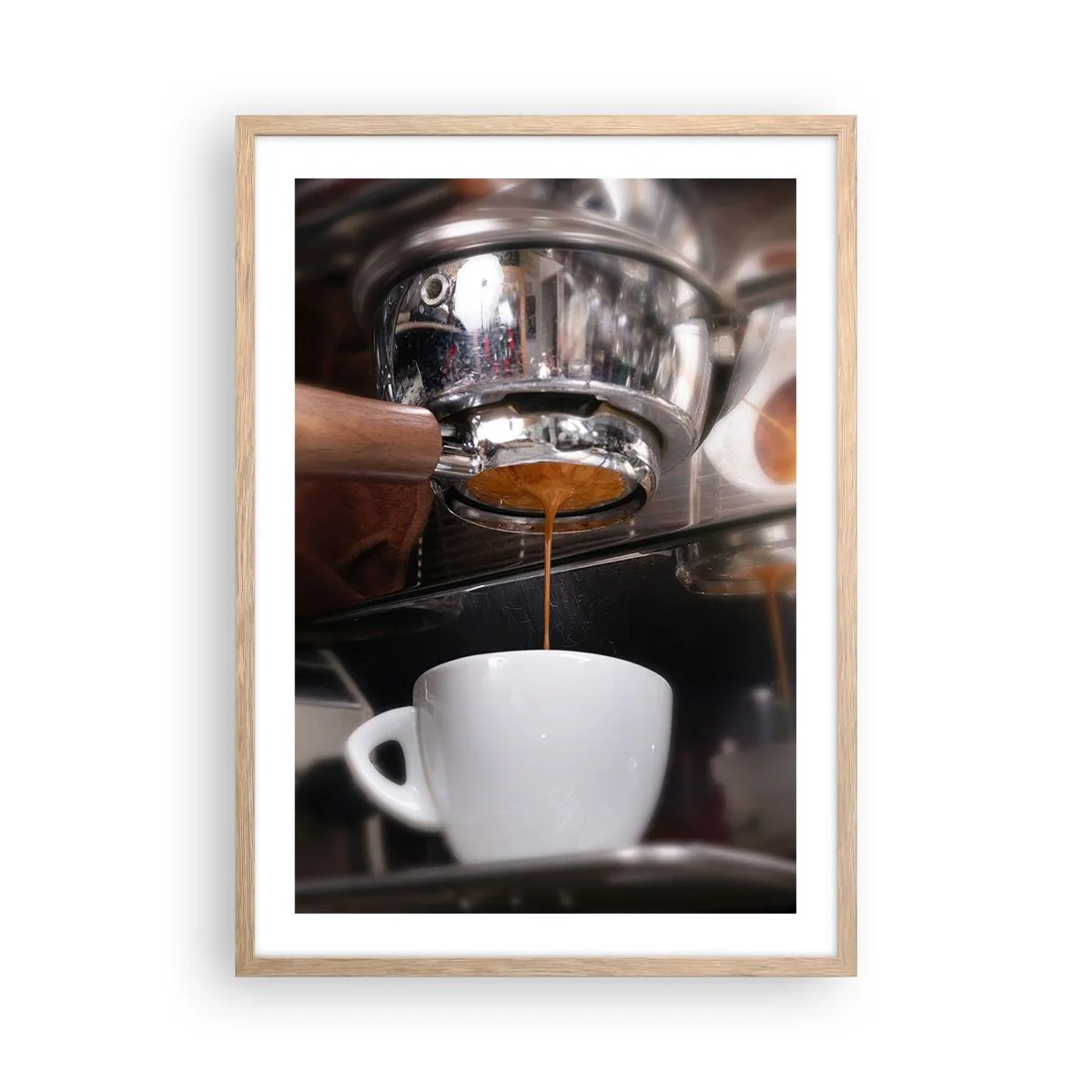 Poszter világos tölgy keretben - A nap egy jó pillanata - 50x70 cm