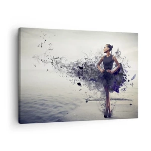 Vászonkép - Egy nő művészi kompozícióban a víz hátterében. - 70x50cm - Afrikai Vénusz - Modern fali dekoráció nappalihoz és hálószobához ARTTOR