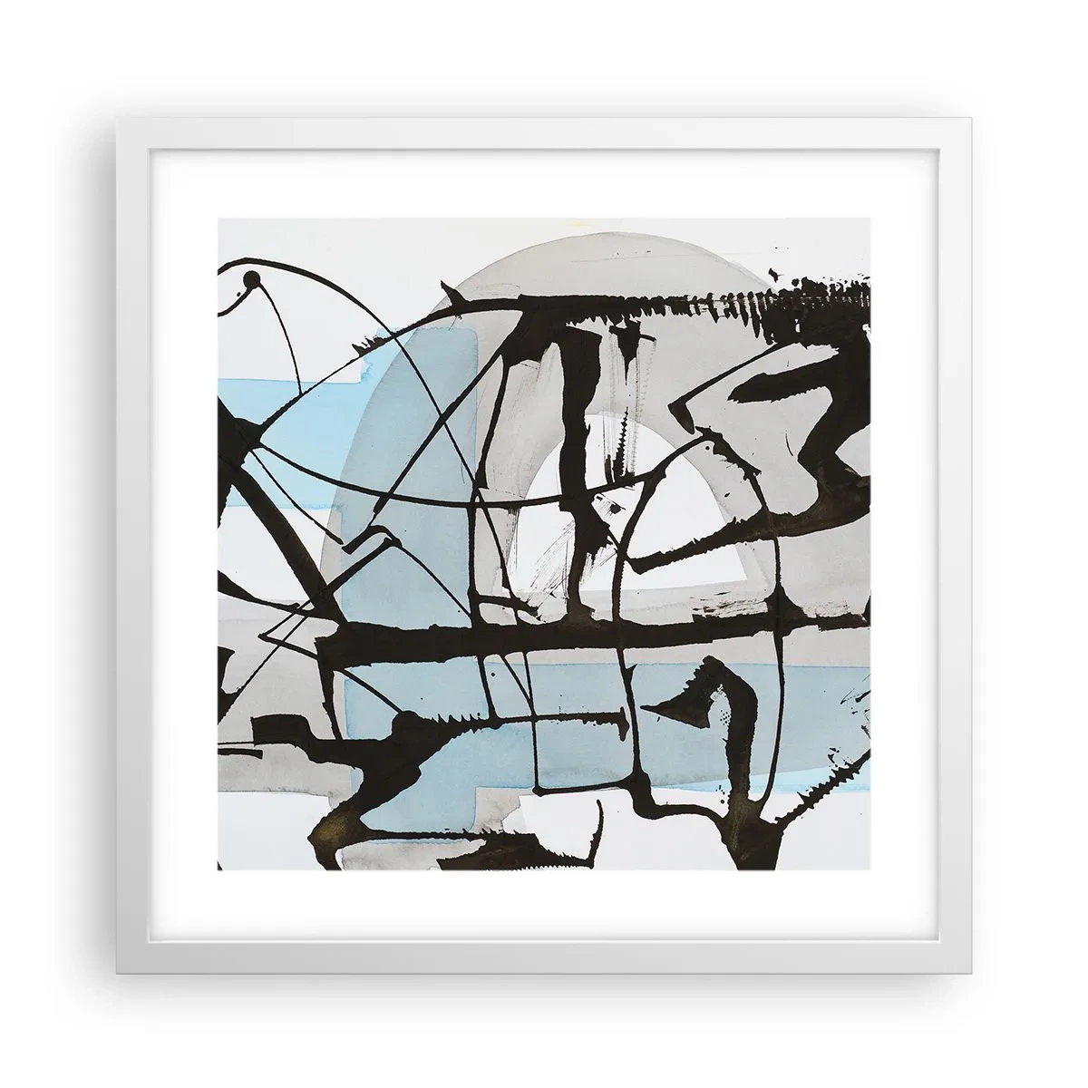 Poszter fekete keretben - Mindennek ellenére kék - 40x40 cm