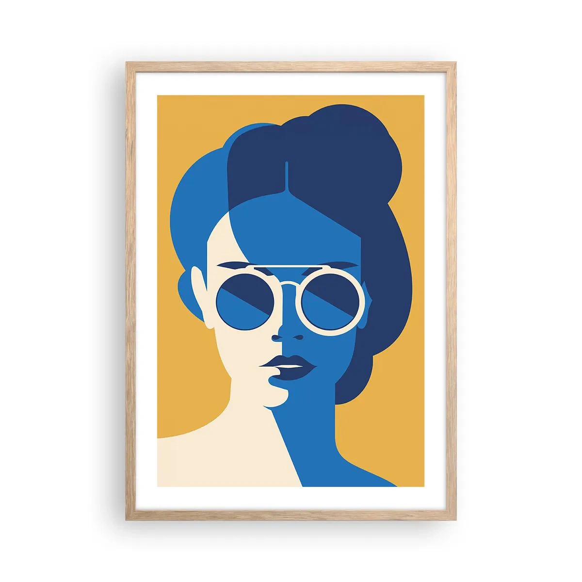 Poszter világos tölgy keretben - Nyári look - 50x70 cm