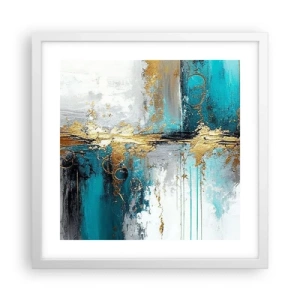 Poszter fekete keretben - Minden áramlik - 40x40 cm