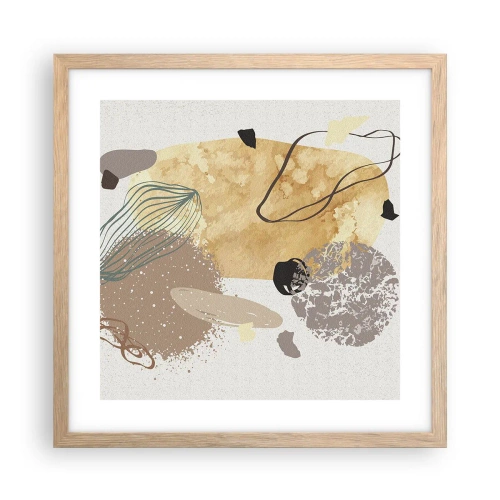 Poszter világos tölgy keretben - Alkalmazott plumkológia - 40x40 cm