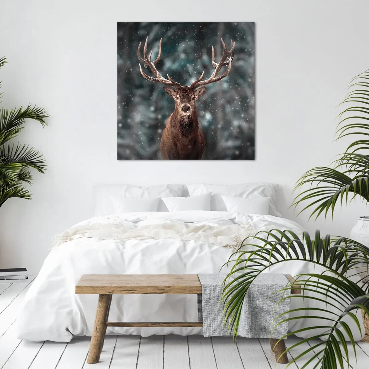 Vászonkép - Az erdő királya koronázva - 70x70 cm