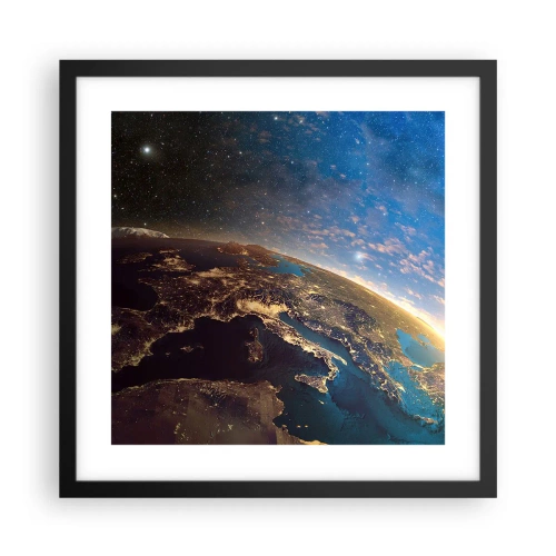 Poszter fehér keretben - Tekintsünk magunkra távolról - 40x40 cm