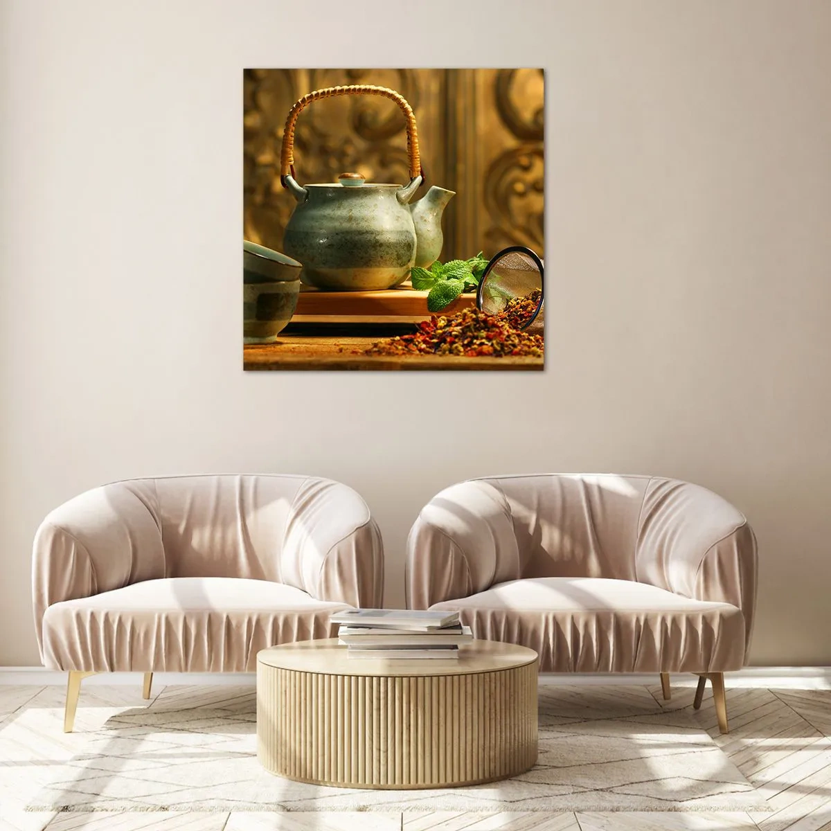 Üveg kép - Szerződés a tea ivásról - 30x30 cm