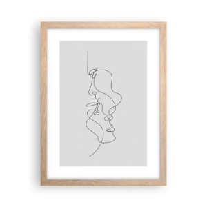 Poszter világos tölgy keretben - Gyászos sóvárgás - 30x40 cm