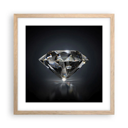 Poszter világos tölgy keretben - Best girls friend - 40x40 cm