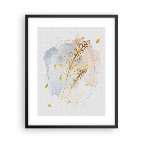 Poszter fehér keretben - Aranyszínű fuvallat - 40x50 cm