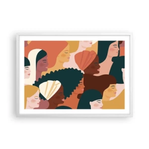 Poszter fekete keretben - Csak a nőiesség - 70x50 cm