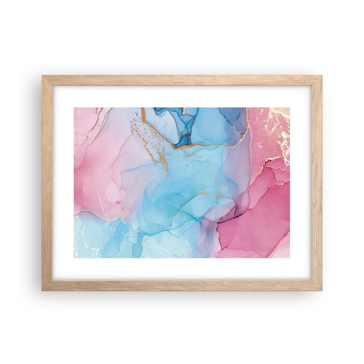 Poszter világos tölgy keretben - Találkozás és átjutás - 40x30 cm