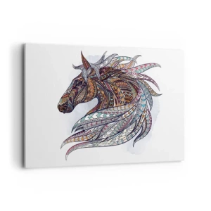 Vászonkép - Kelta harcos lova - 120x80 cm