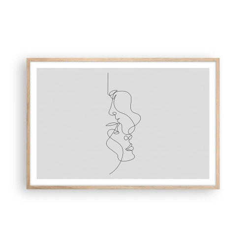 Poszter világos tölgy keretben - Gyászos sóvárgás - 91x61 cm