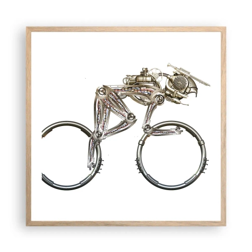 Poszter világos tölgy keretben - Remek gép - 60x60 cm