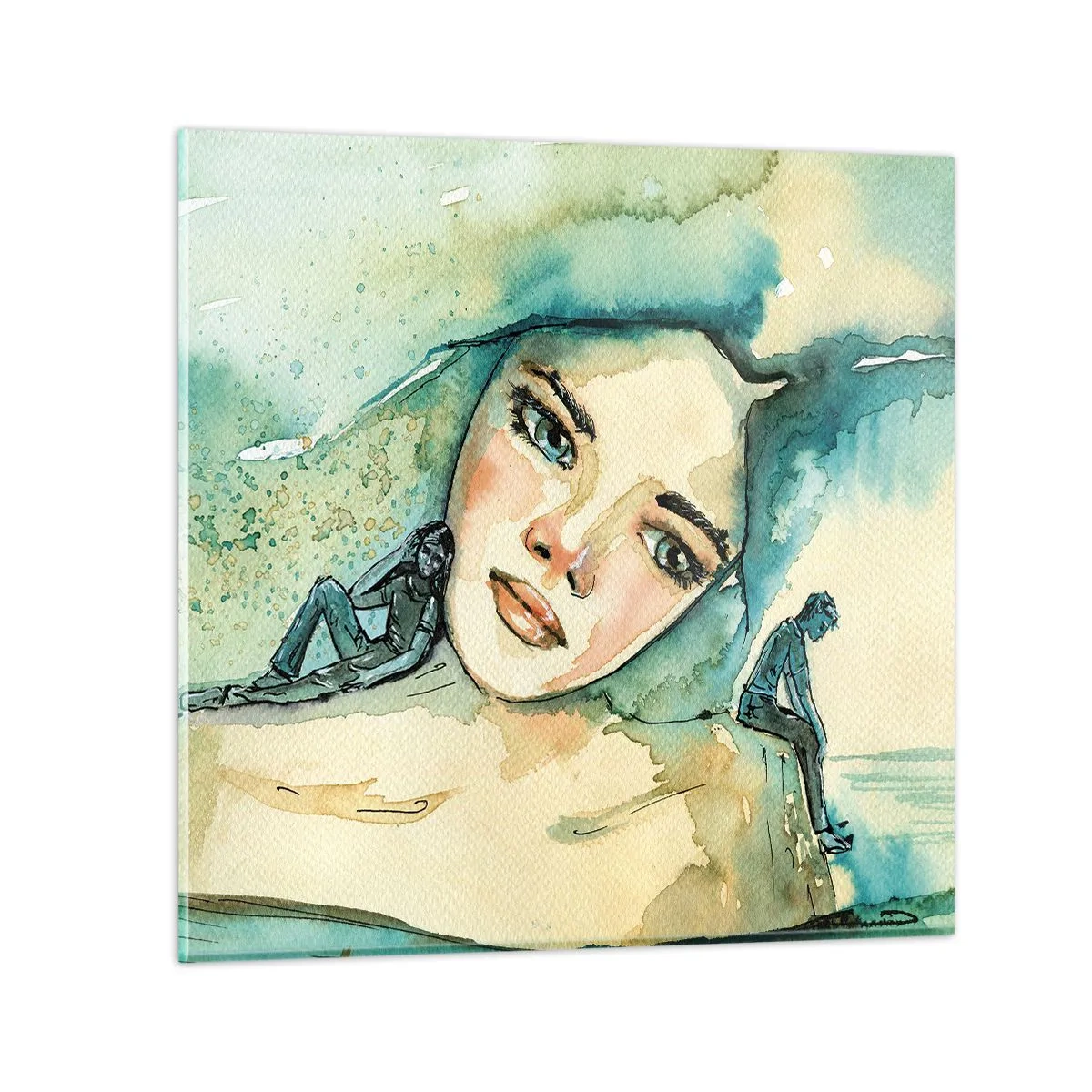 Üveg kép - Am I blue? - 70x70 cm