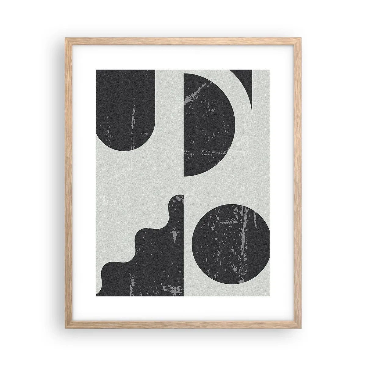 Poszter világos tölgy keretben - Kompozíció fent és lent - 40x50 cm