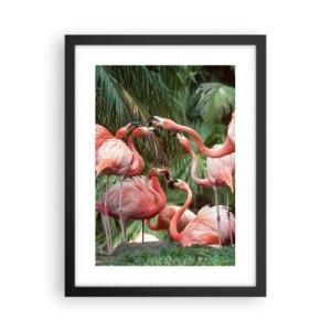 Poszter fehér keretben - Délutáni pletyka - 30x40 cm