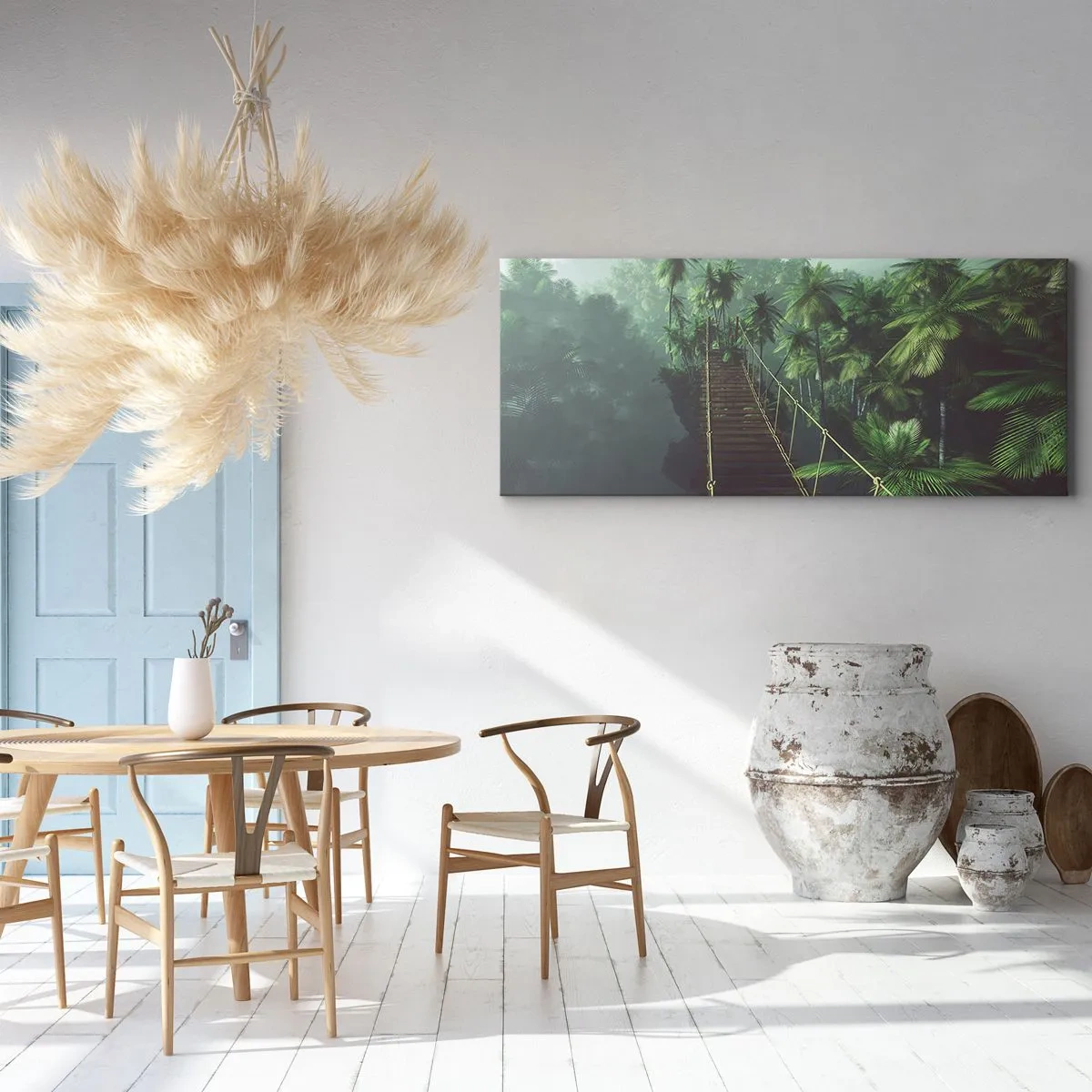 Vászonkép - A zöldellő hullámok felett - 90x30 cm