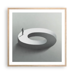 Poszter világos tölgy keretben - És bölcsnek lenni - 60x60 cm