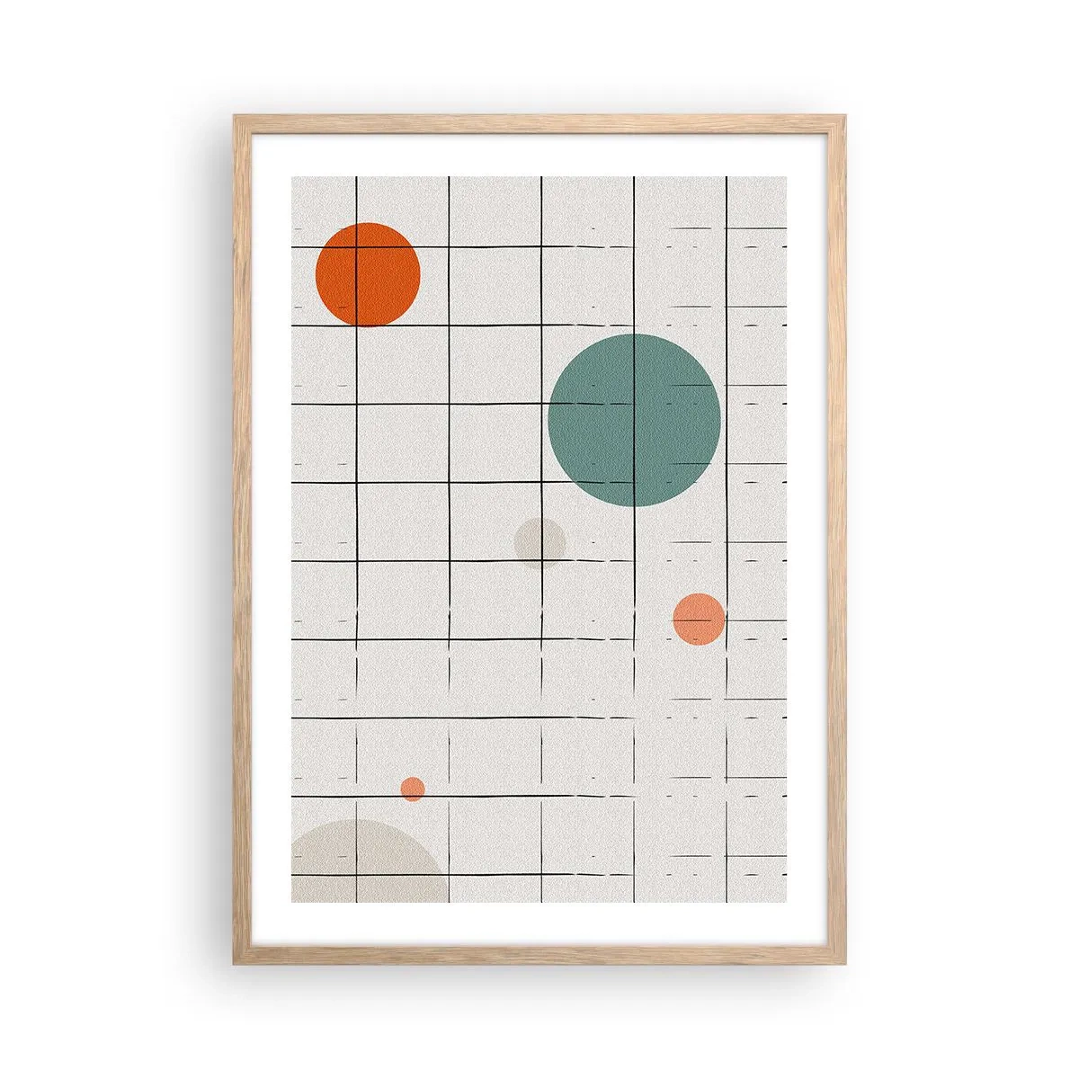 Poszter világos tölgy keretben - Csapdába esve. Mi vagy ők? - 50x70 cm