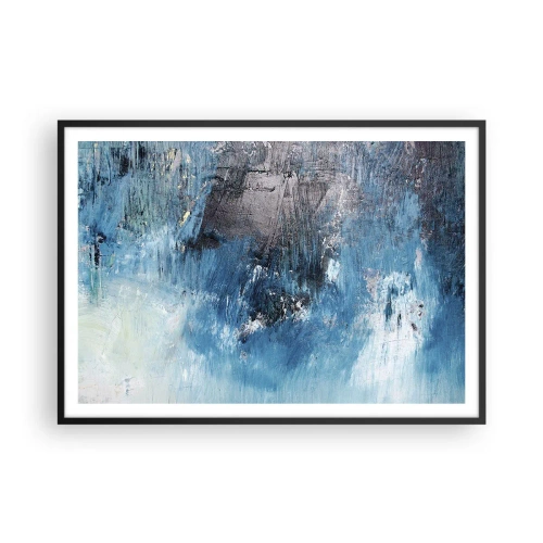 Poszter fehér keretben - Kék rapszódia - 100x70 cm