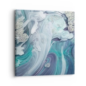 Vászonkép - Kék áramlatok - 30x30 cm