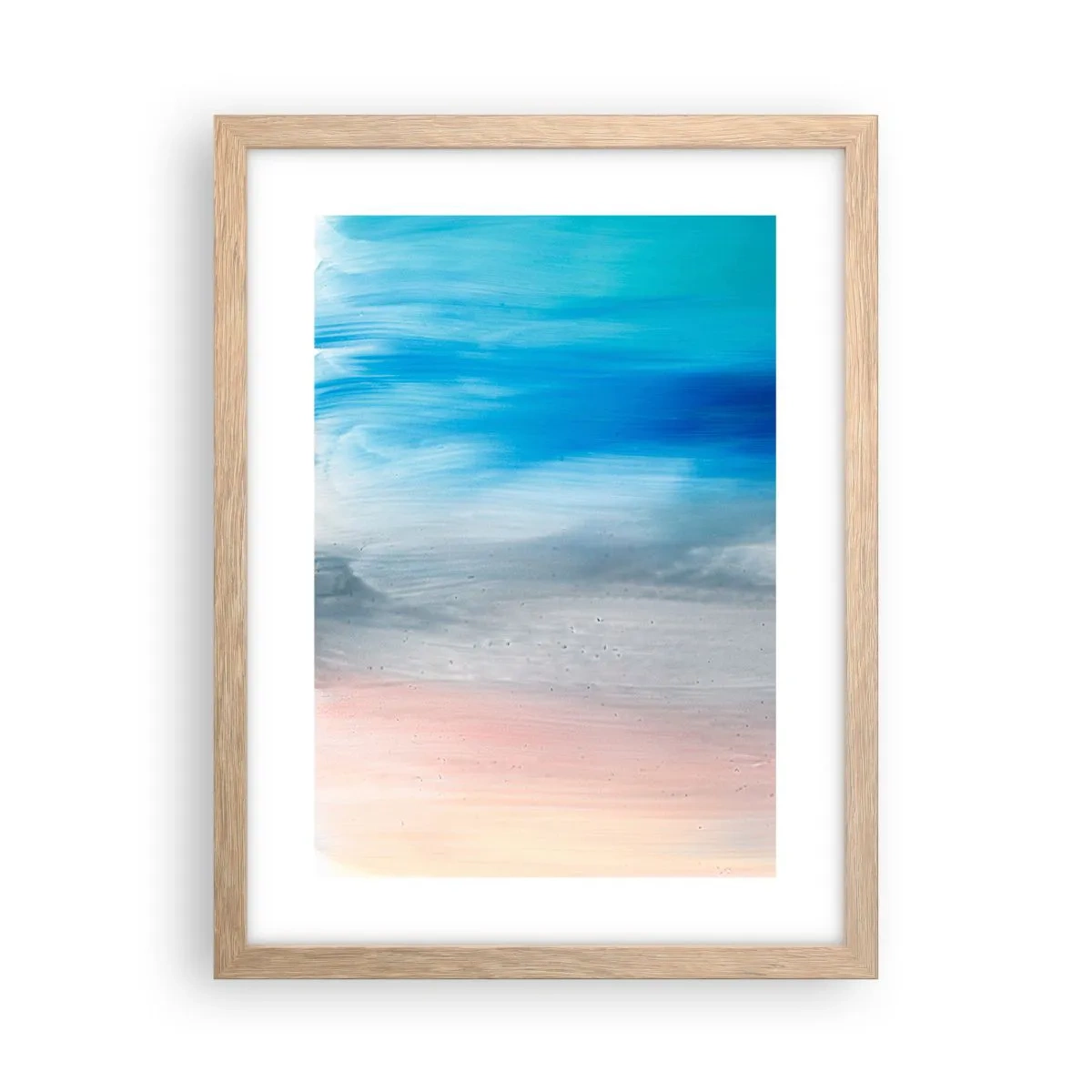 Poszter világos tölgy keretben - Elemek: levegő - 30x40 cm