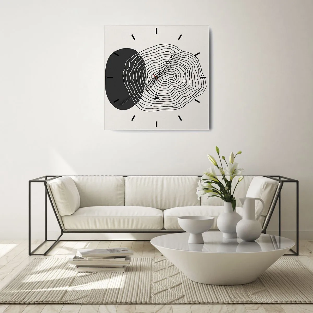 Falióra, Óra - Létezés és rángatózás - 40x40 cm