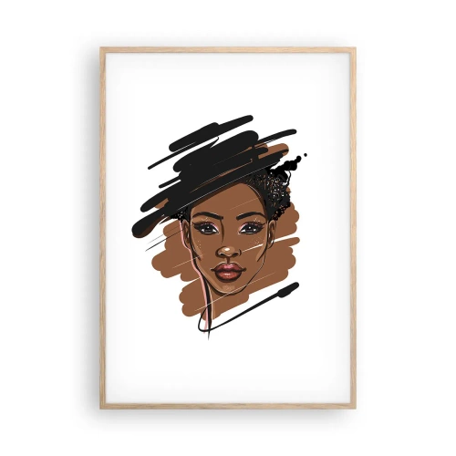 Poszter világos tölgy keretben - Édes, mint a csokoládé - 70x100 cm