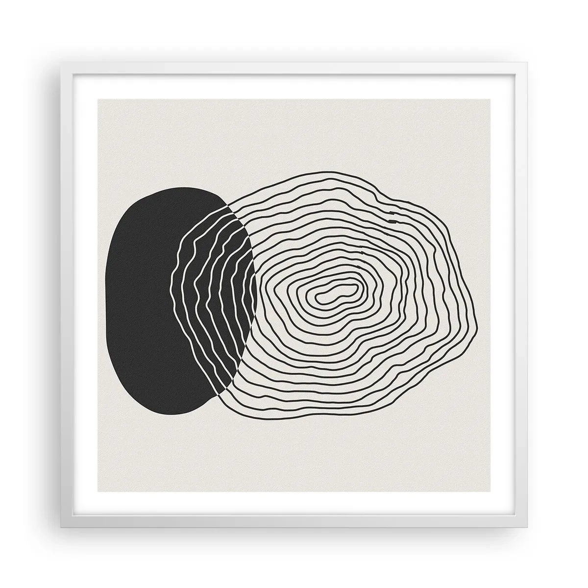 Poszter fekete keretben - Létezés és rángatózás - 60x60 cm