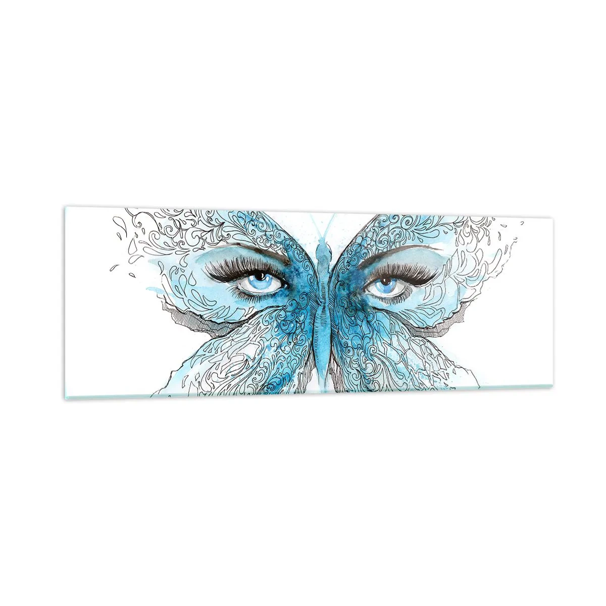 Üveg kép - Modraszek eros - 90x30 cm