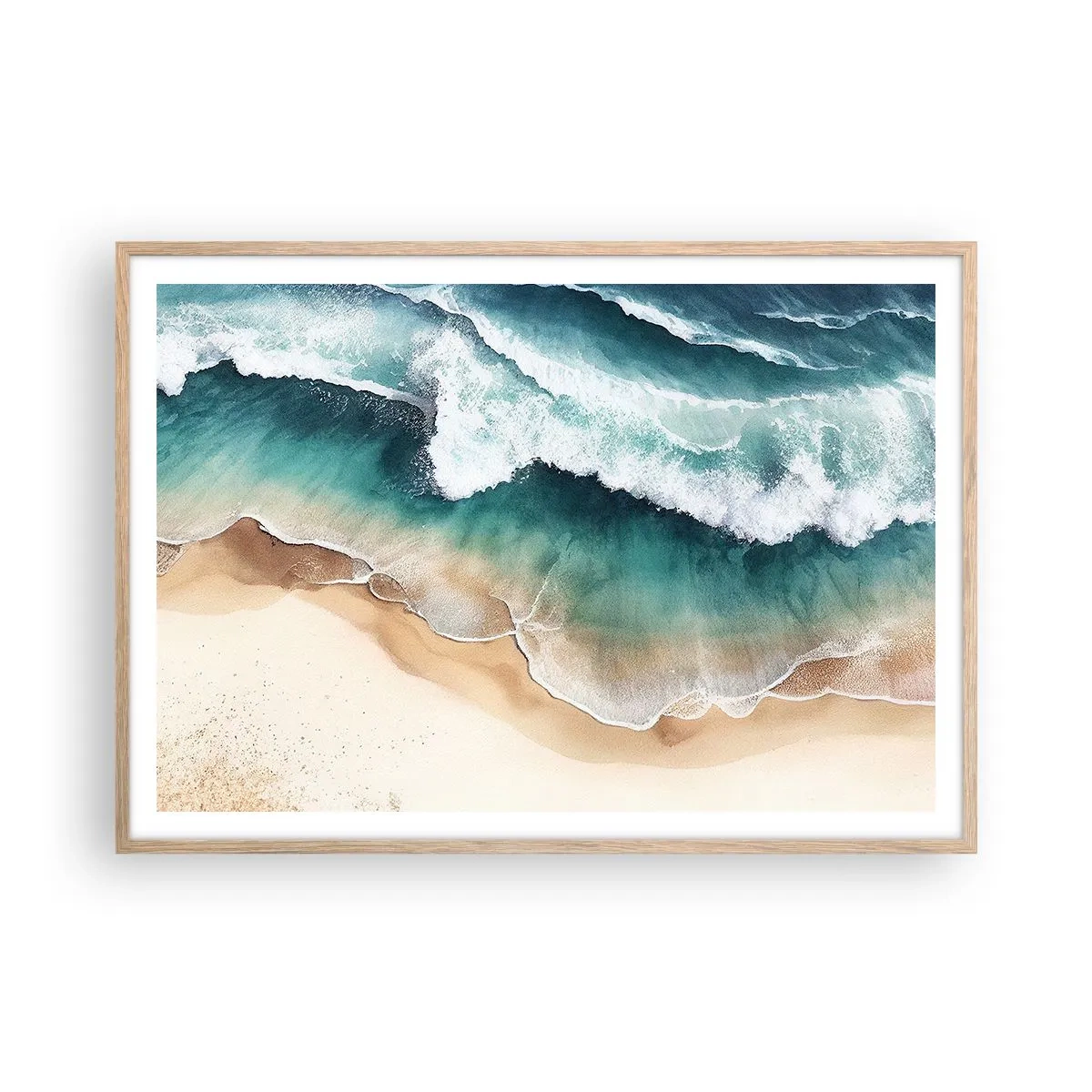 Poszter világos tölgy keretben - Egy örök találkozás - 100x70 cm