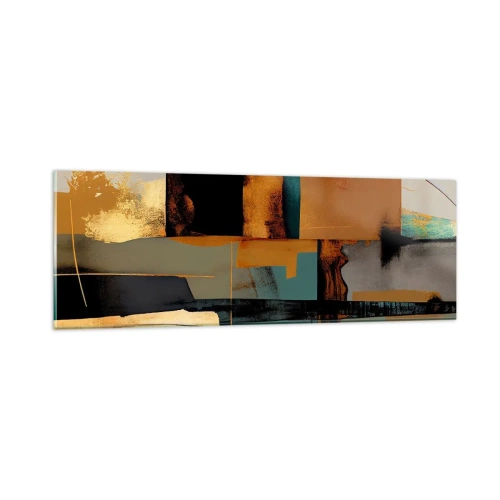Üveg kép - Absztrakció - fény és árnyék - 90x30 cm