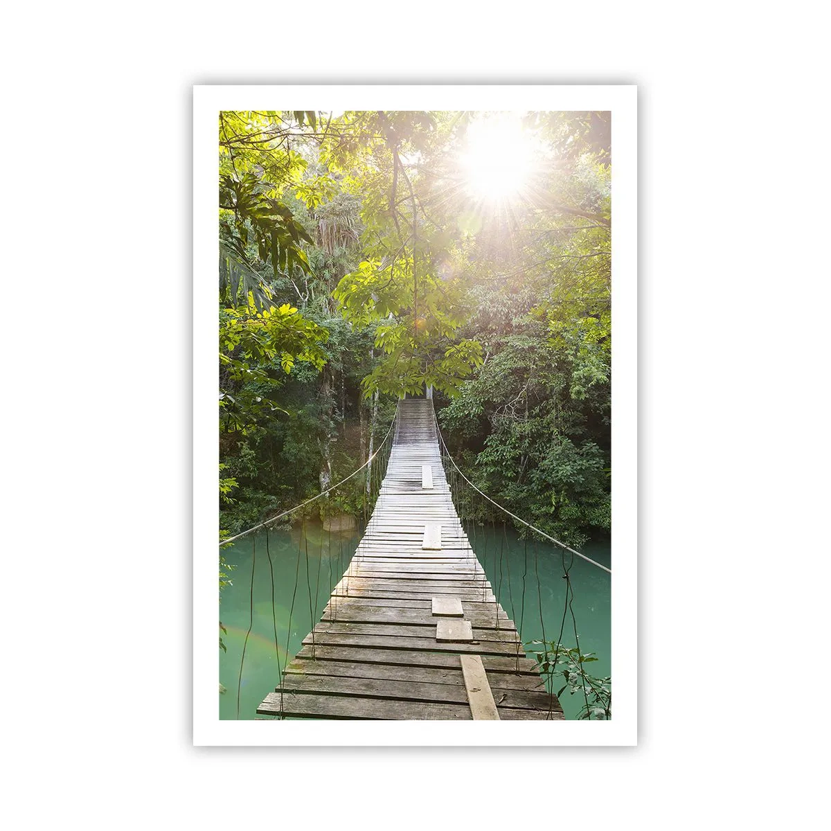 Poszter - Az azúrkék vízen át az azúrkék erdőbe - 61x91 cm