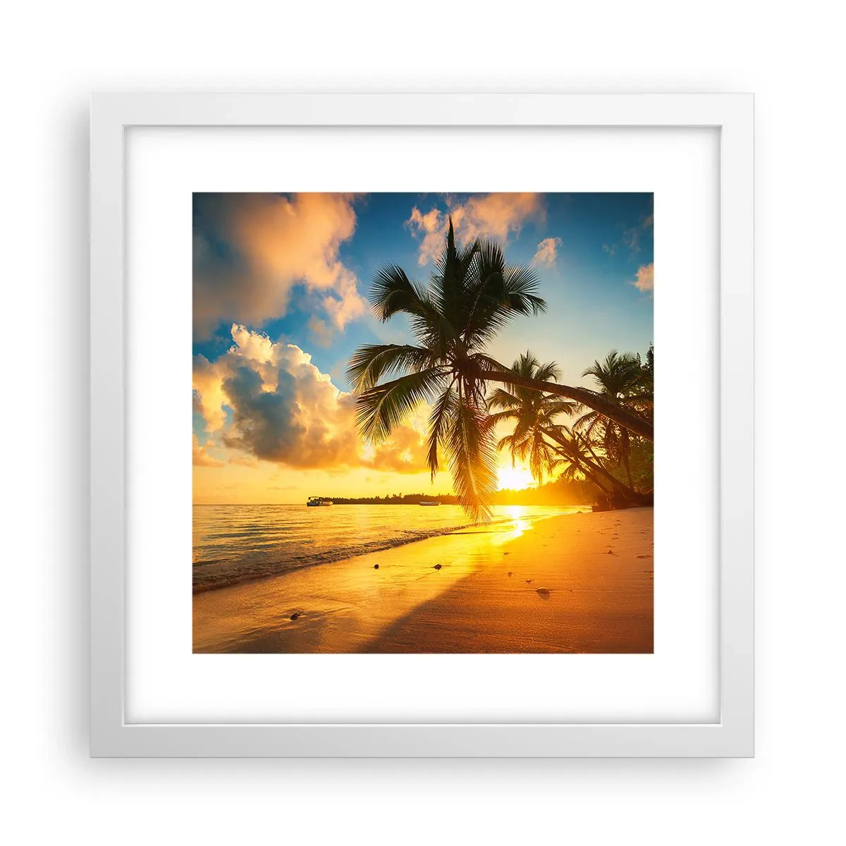 Poszter fekete keretben - Karibi álom - 30x30 cm