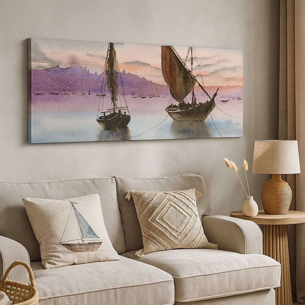 Vászonkép - Este a kikötőben - 30x30 cm