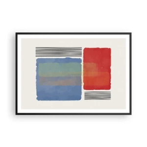 Poszter fehér keretben - A geometria szelleme és betűje - 100x70 cm